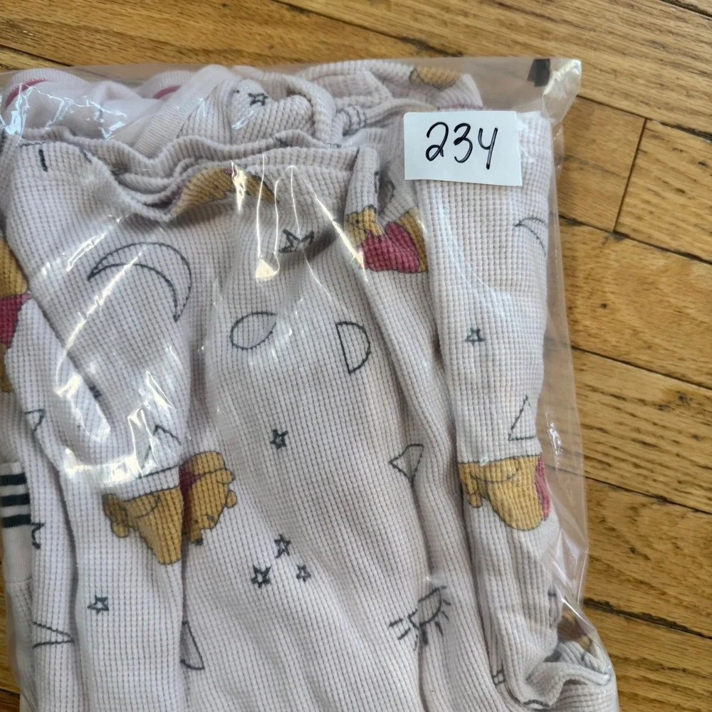 Disney Winnie the Pooh Tigger Waffle Knit Thermal Pajama Top White XL Loungewear - Picture 9 of 9